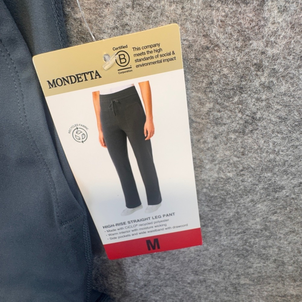 Mondetta Womens High Rise Straight Leg Pants Gray Recycled Activewear Size M NEW - Picture 5 of 12
